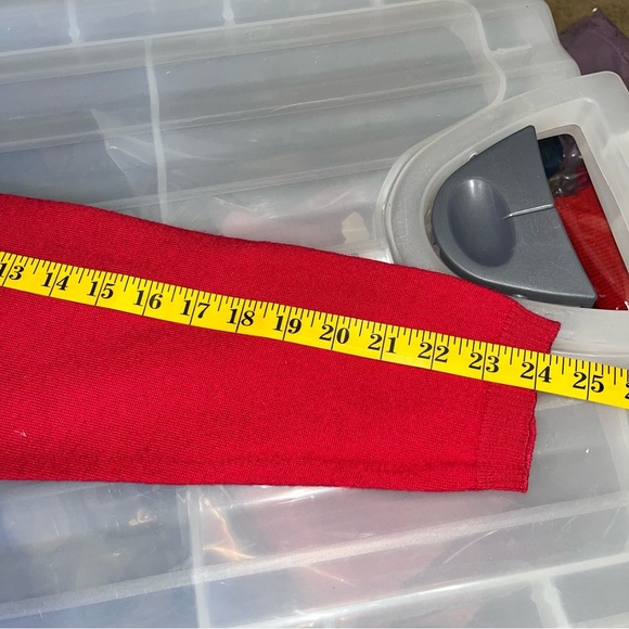 Vintage Pendleton Turtleneck Merino Wool Sweater Red Classic Career Soft Holiday - Picture 8 of 11